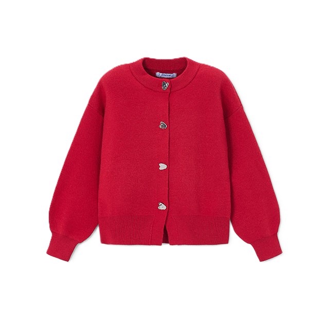 Sweter Mayoral 4326.10 wiskozowy rozpinany czerwony r. 104