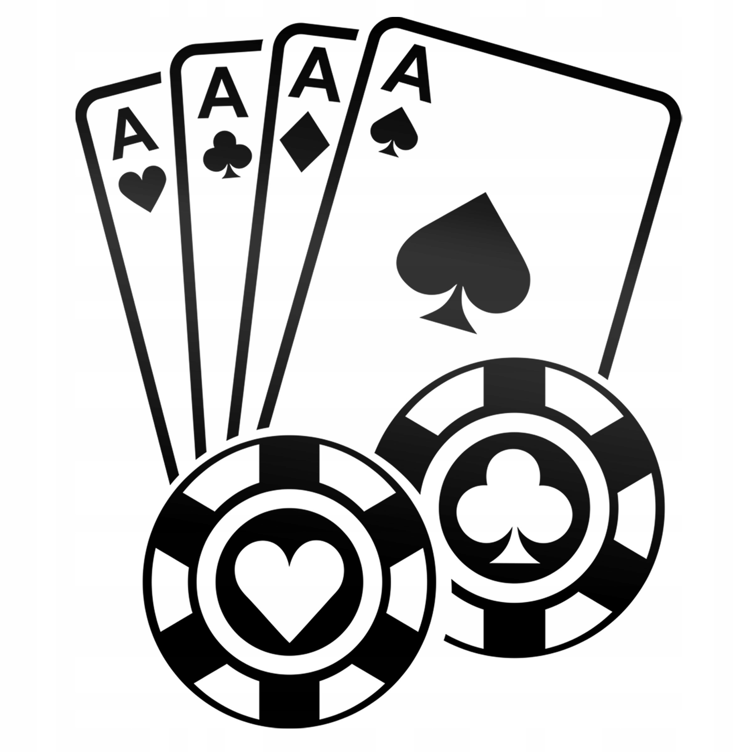

Gambler odblaskowa naklejka na samochód Karty