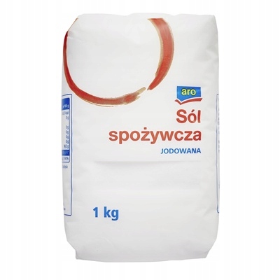 Jodovaná sůl Aro 12000 g Sada 12 x 1 kg pro gastronomii