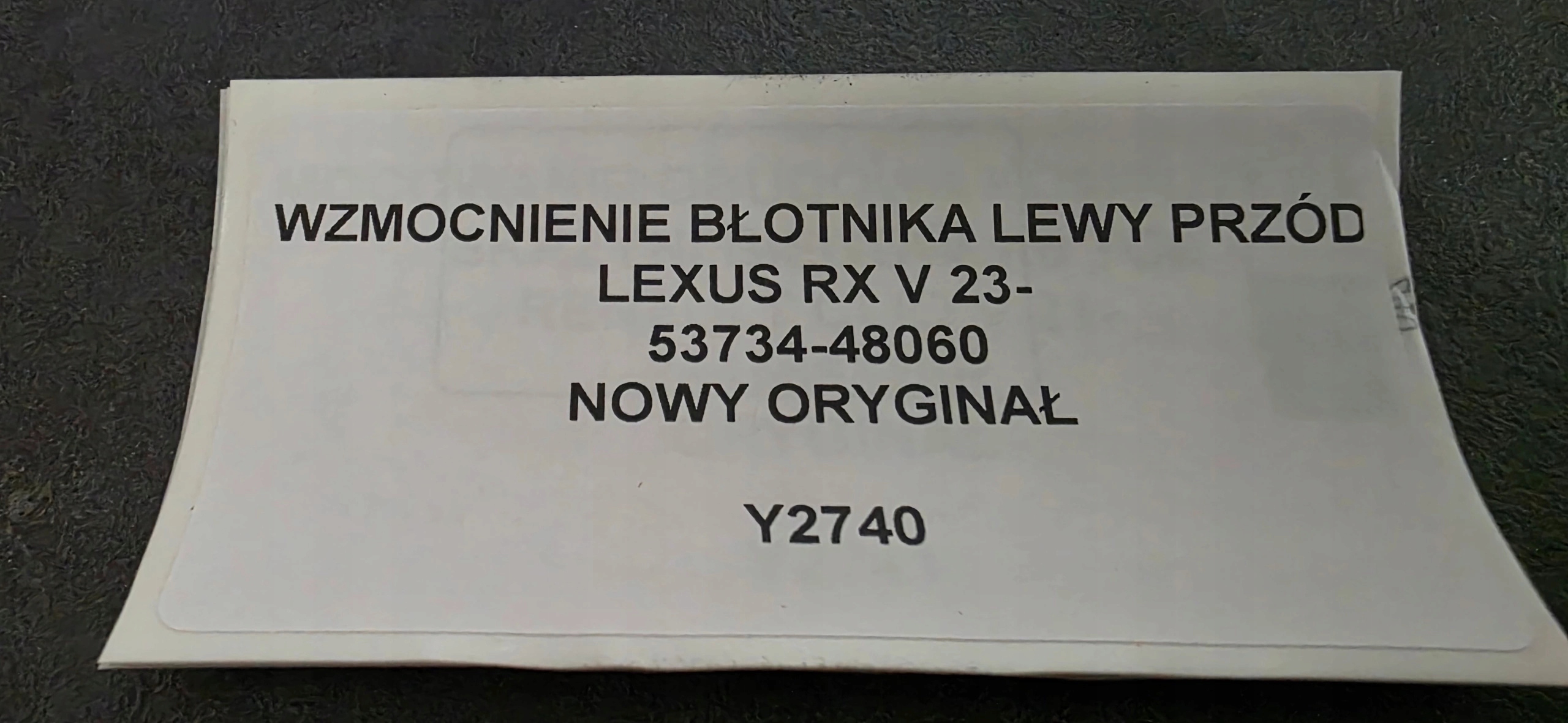 příčka blatníku levý předek LEXUS RX V 23- novy originál 53734-48060