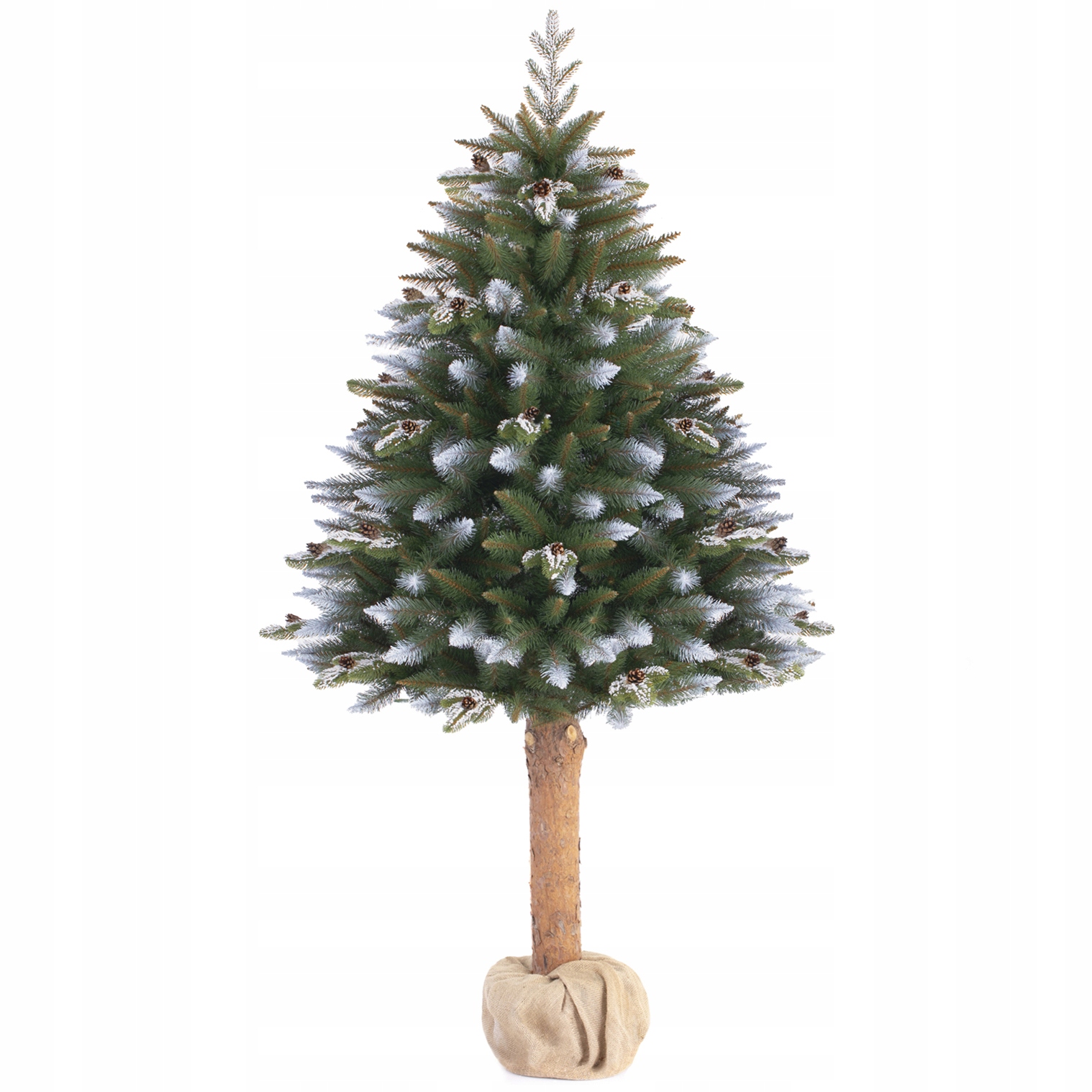 Drzewko choinka sztuczna na pniu 220 cm zielona