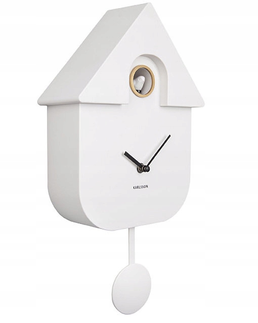 Bílý Klasický Moderní Hodinový Stroj S Kukačkou A Kyvadlem Karlsson KA5768WH