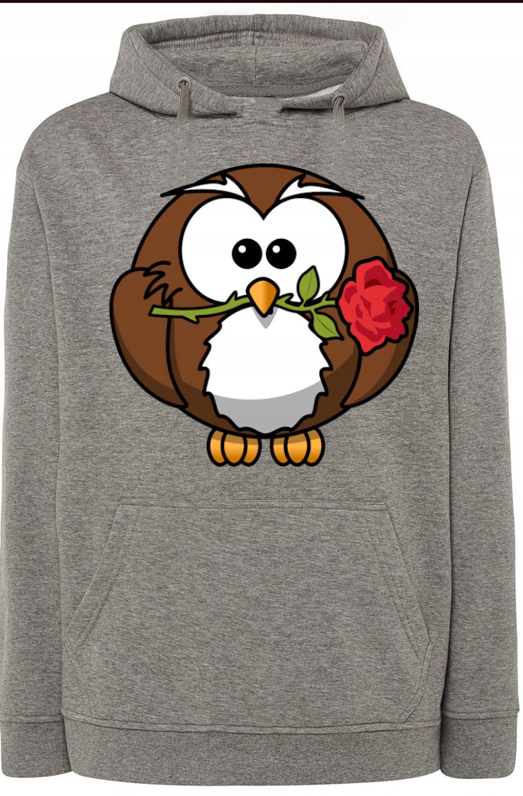 Sova mikina s kapucí Valentýn s potiskem vel. 3XL