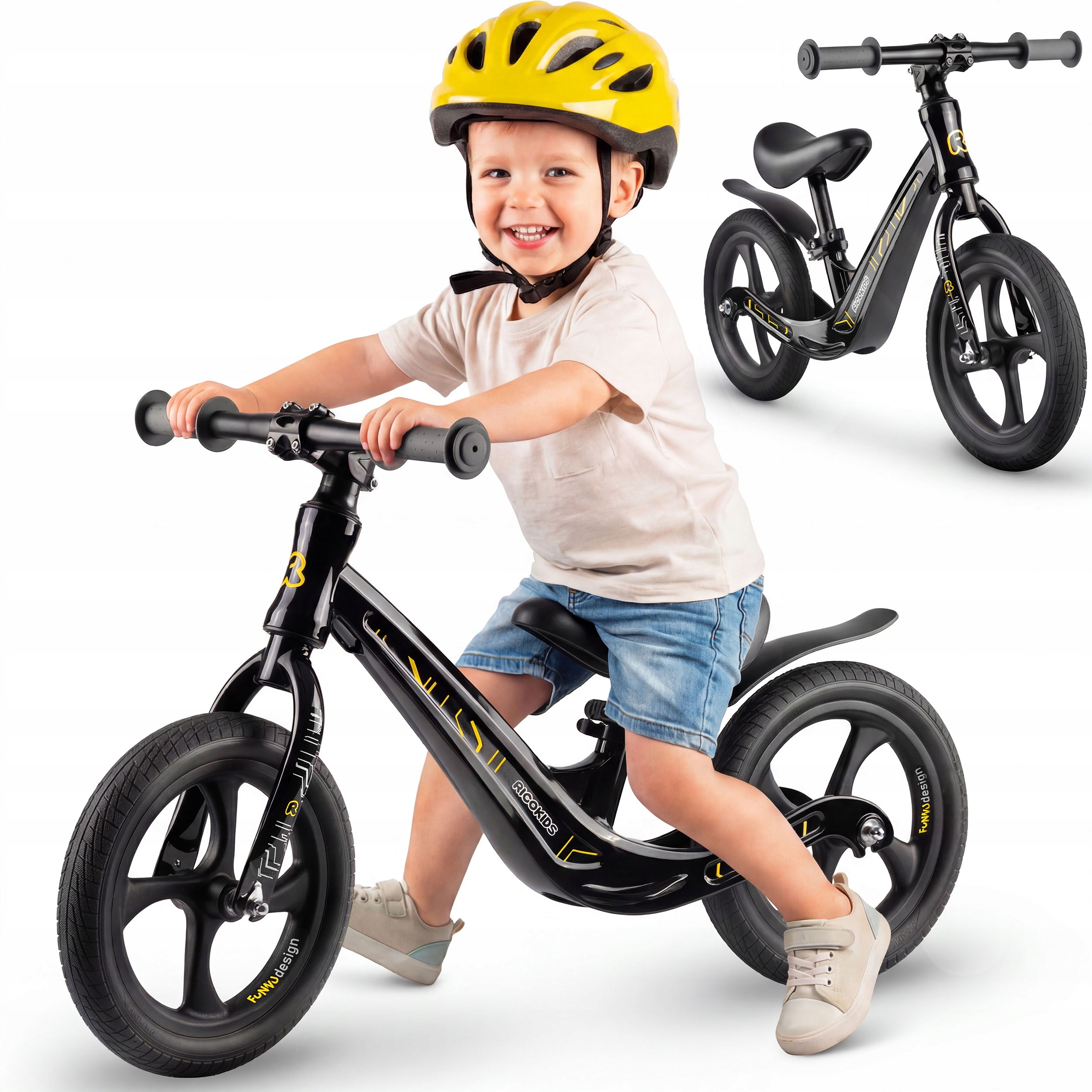 Rowerek biegowy dla dzieci magnesium Ricokids Funnu lekki