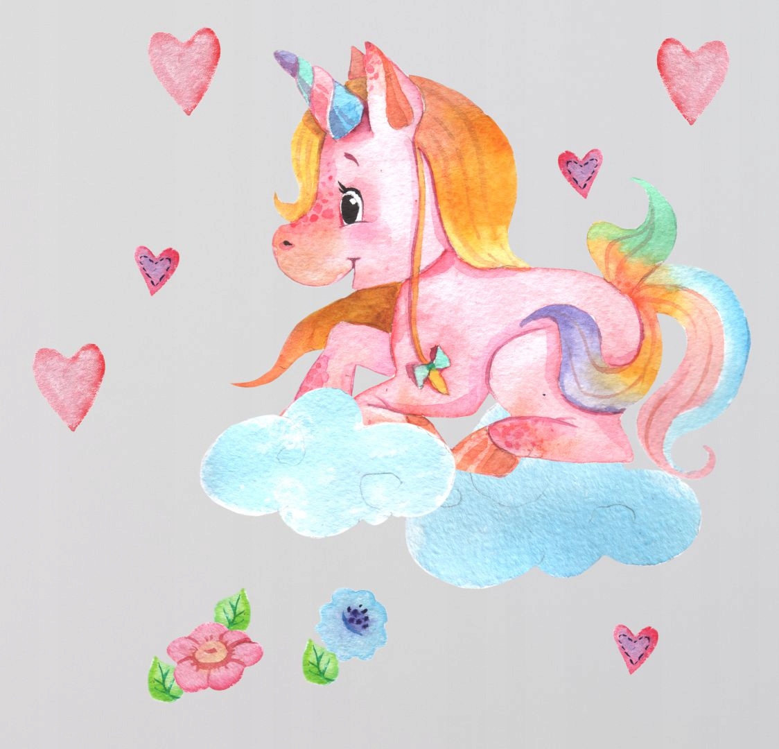 NAKLEJKI NA ŚCIANĘ UNICORN JEDNOROŻEC 60CMX100CM Marka inna