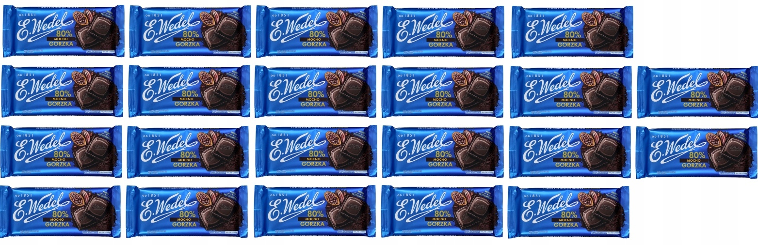 Levně 22x 80g Wedel hořká Čokoláda 80% Karton