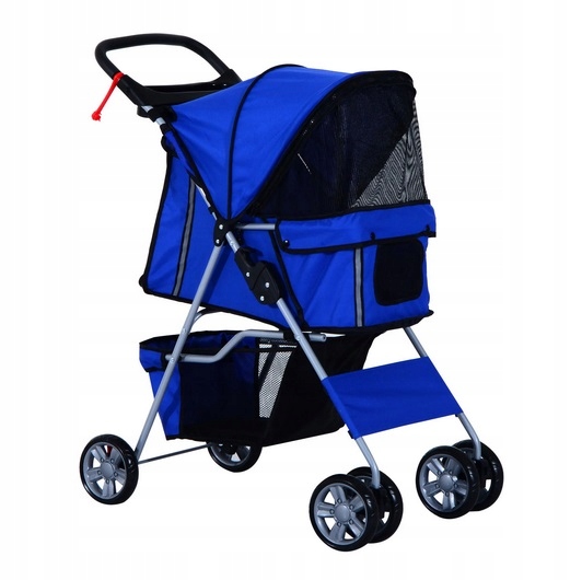 Kočárek pro psa nebo kočku, odstíny modré vel. S/m 45 x 97 x 75 cm