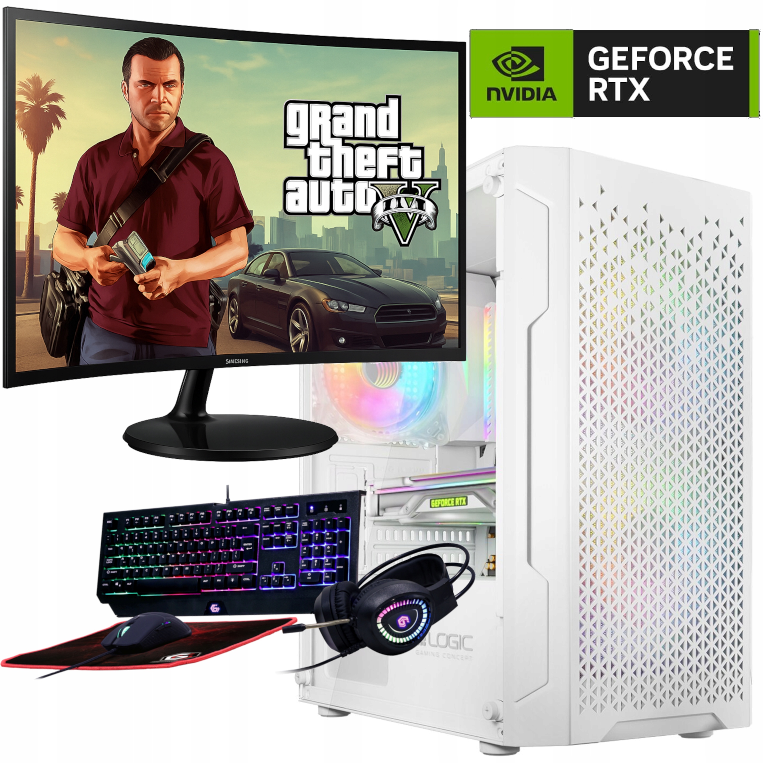 Zestaw Komputer Gamingowy Rtx 4060 l Ryzen 5 l 1TB Ssd l 32GB Ram Win 11