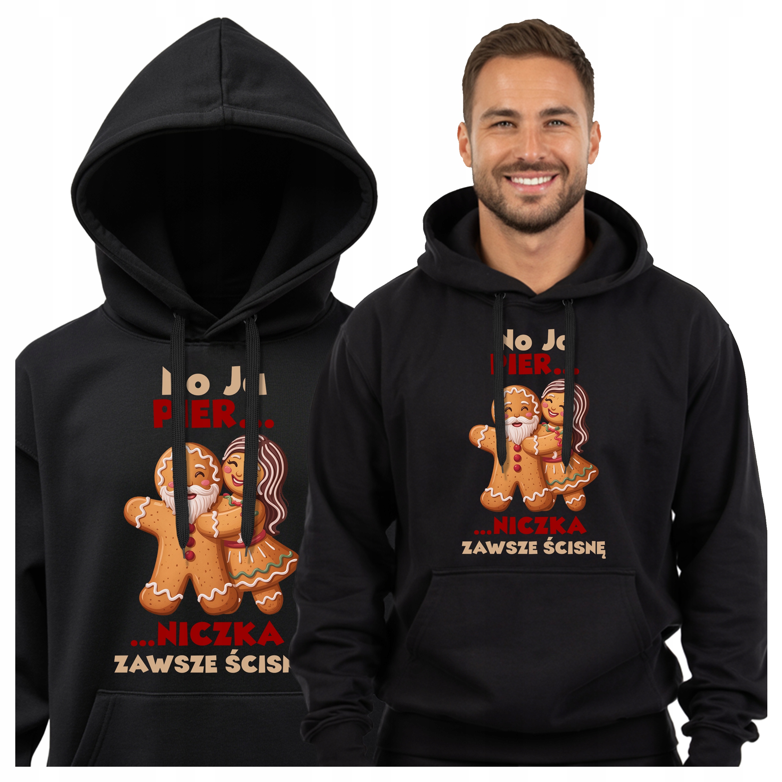 Vánoční Mikina S Kapucí Pánská S Potiskem Pier Niczka Vtipný Dárek