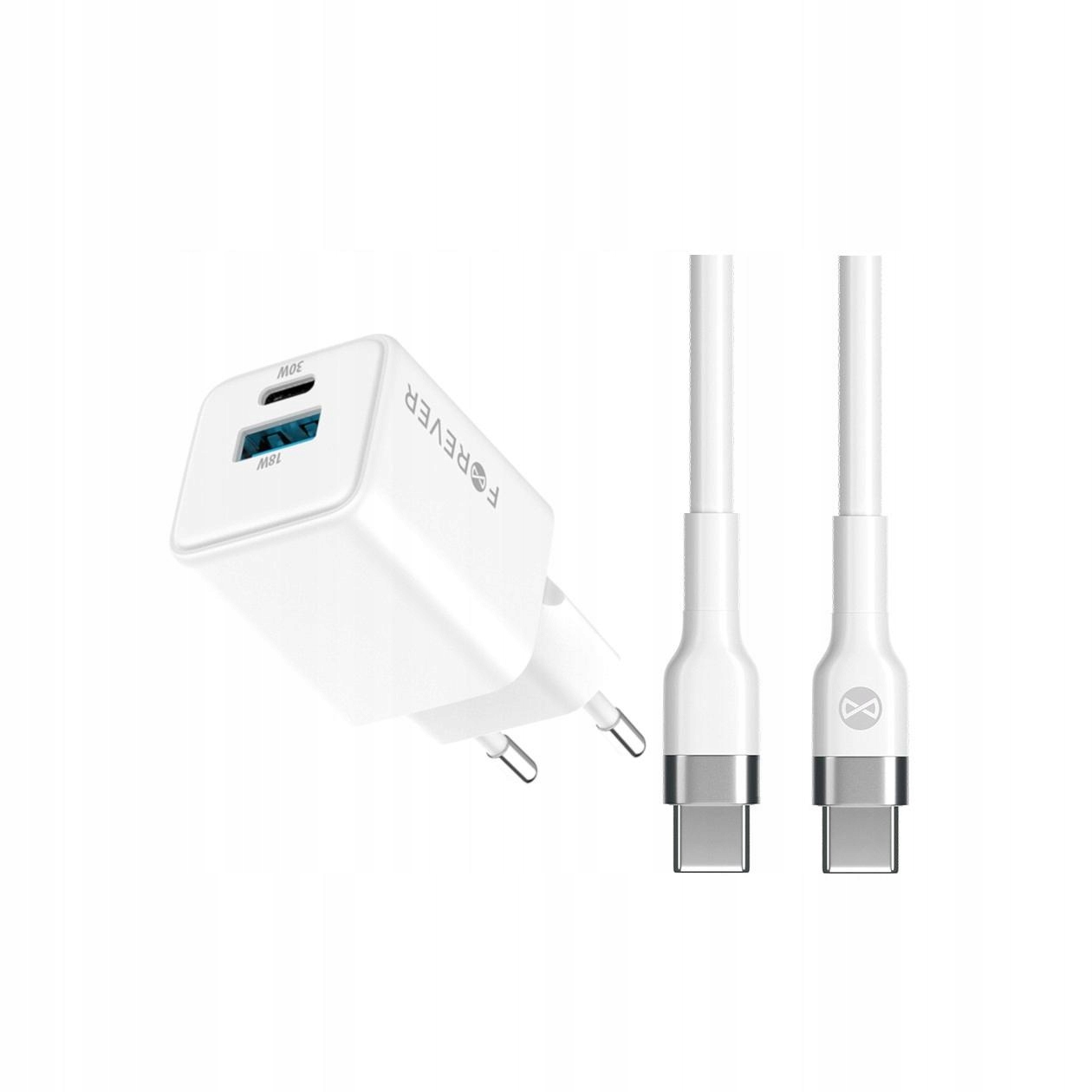 Szybka ładowarka GaN 30W Usb i Usb-c z kablem do Realme Gt Neo 3T 5G