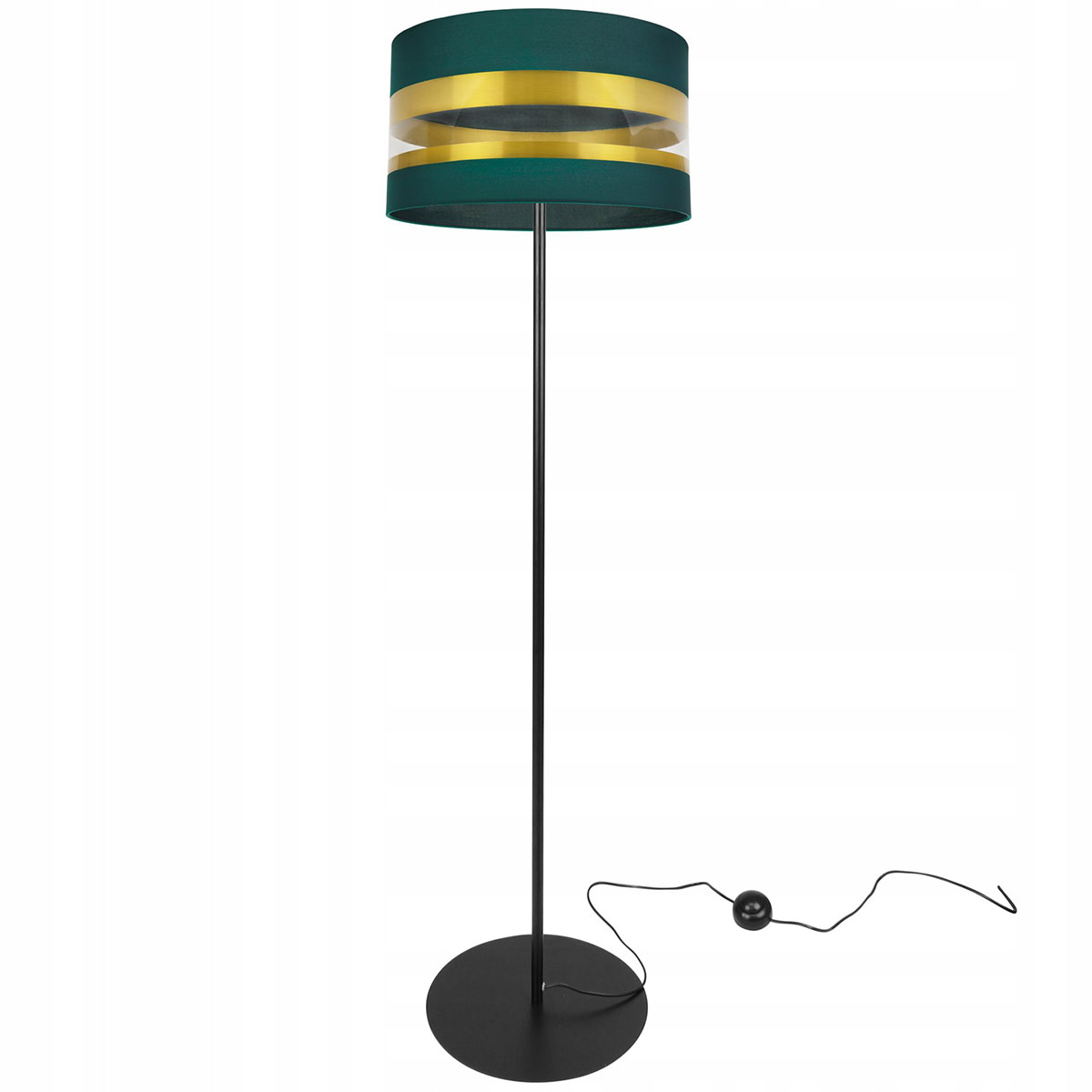 

Lampa Stojąca Złota Abażur Kolory Elegancka Led