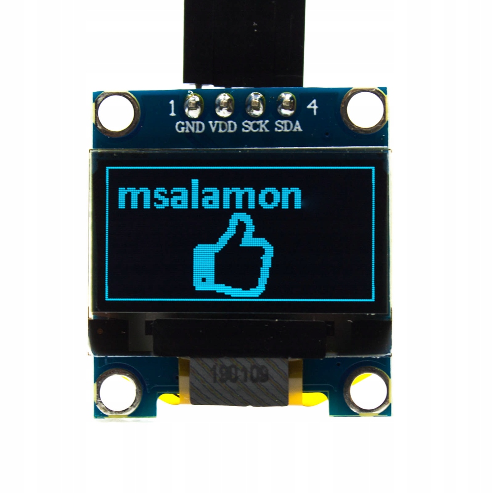 

Wyświetlacz Oled 0,96" 128x64px I2C niebieski