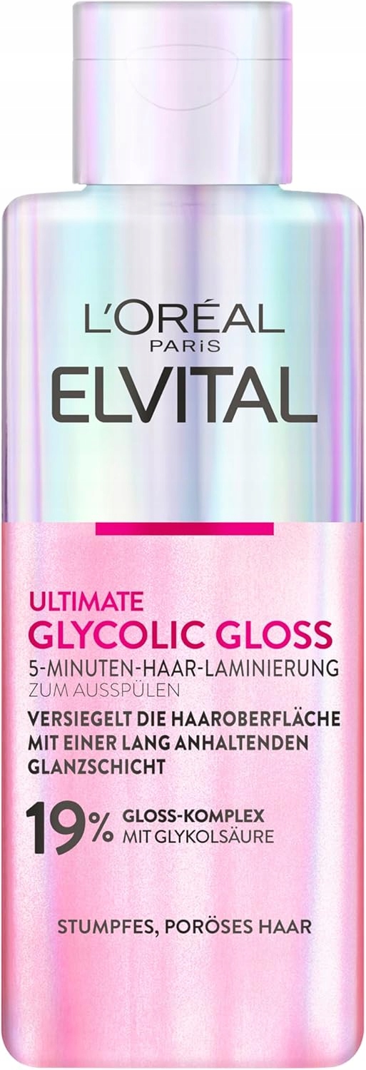 Elvital L'Oreal Paris Glycolic Gloss kyselina glykolová laminace 5 minut