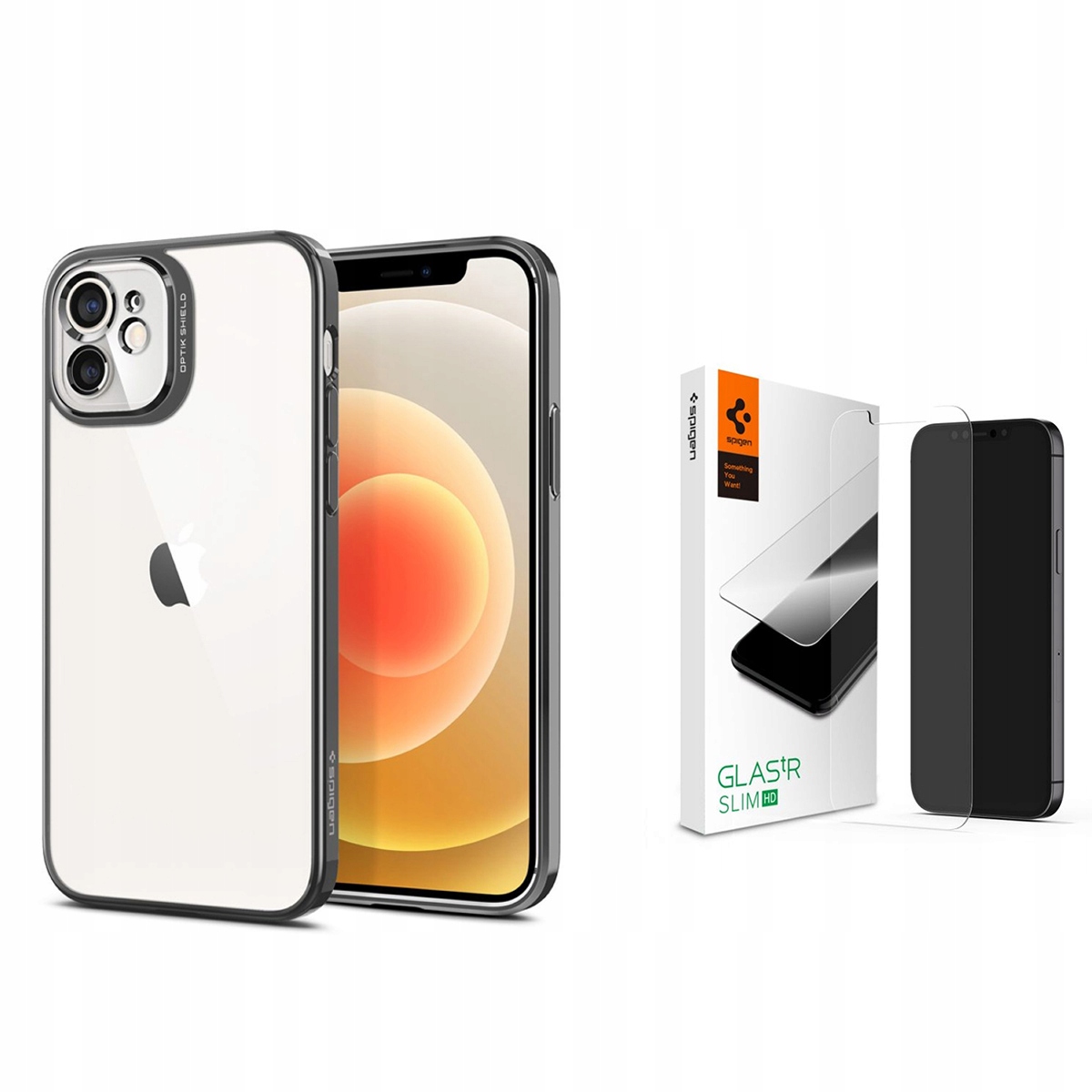 

Spigen Optik Etui Case Do Iphone 12 + Szkło Spigen