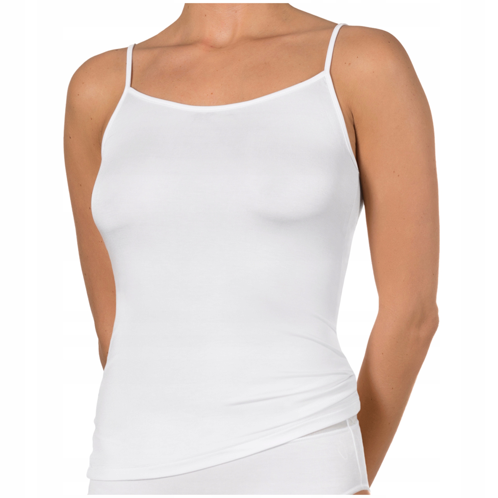 Top tričko přiléhavé úzké ramínka Nvc Pure tričko bílá 38