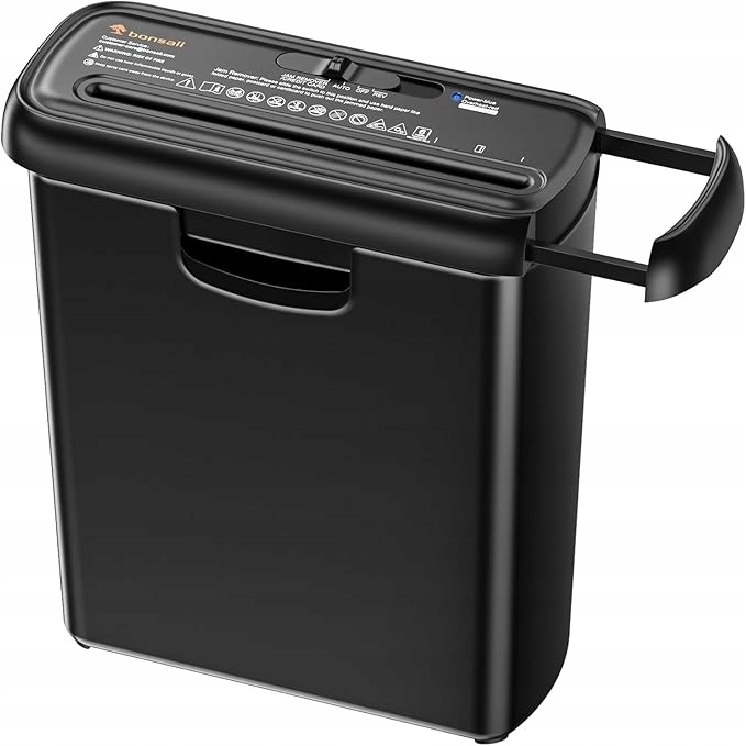 Elektryczna Niszczarka Do Papieru Bonsaii 6-ARKUSZOWA S123-A 9L