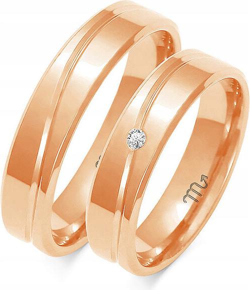 Svatební zlaté jemné snubní prsteny 14K 585, velikost 17 18 19, módní svatební kolekce