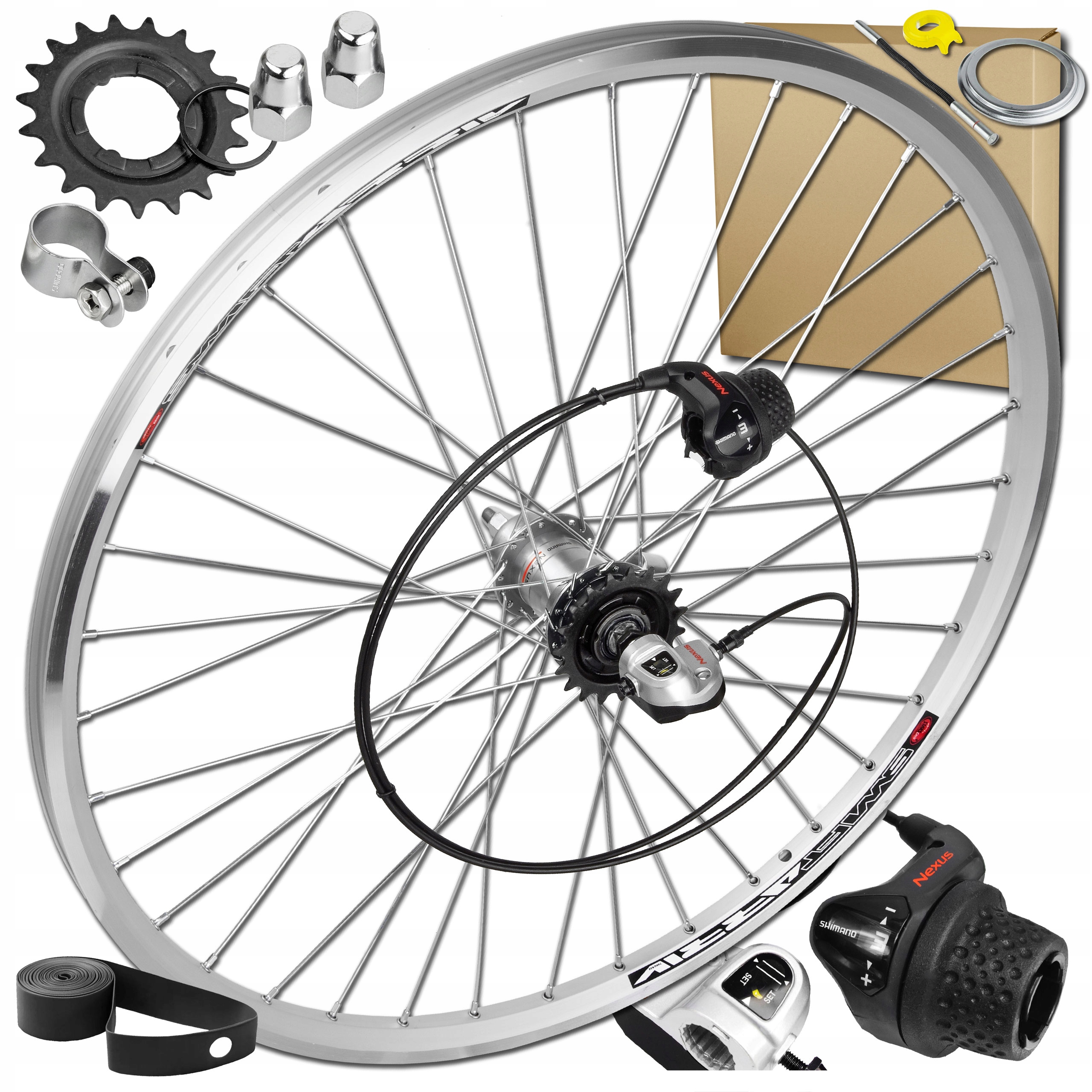 Kolo Na Kolo 26" 559x20 Shimano Nexus 3 Rychlostní Stupně S Nýtovací Páskou Komplet