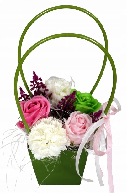

Kwiaty Mydlane Torebka Box