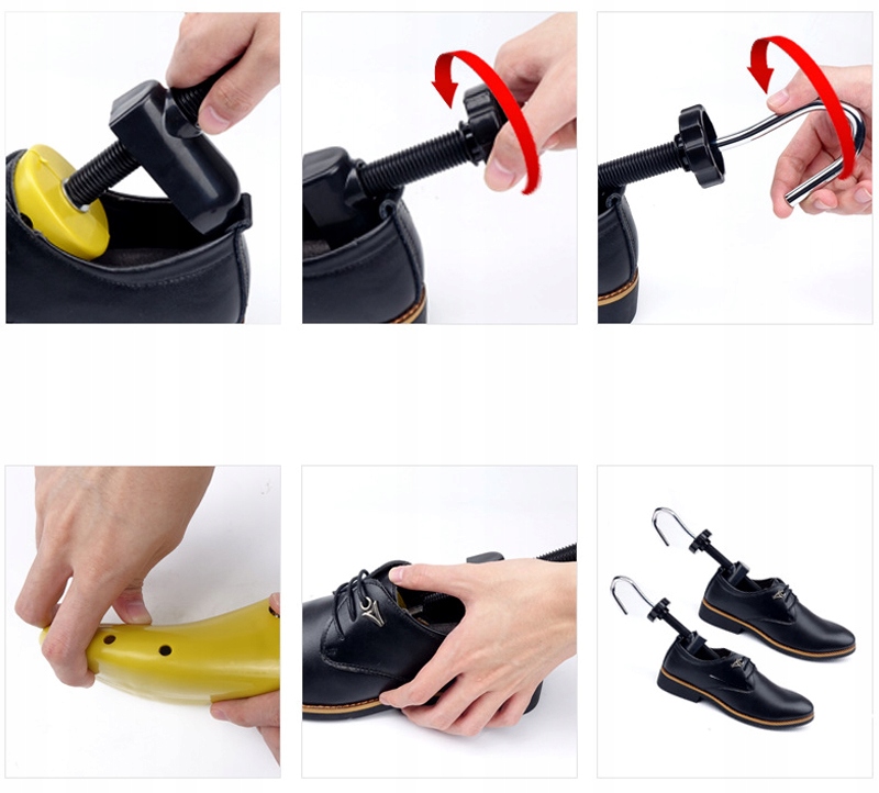 2x Prawidła do Rozciągania Butów Prawidła Regulowane 38-44 Para + Nakładki Płeć uniseks