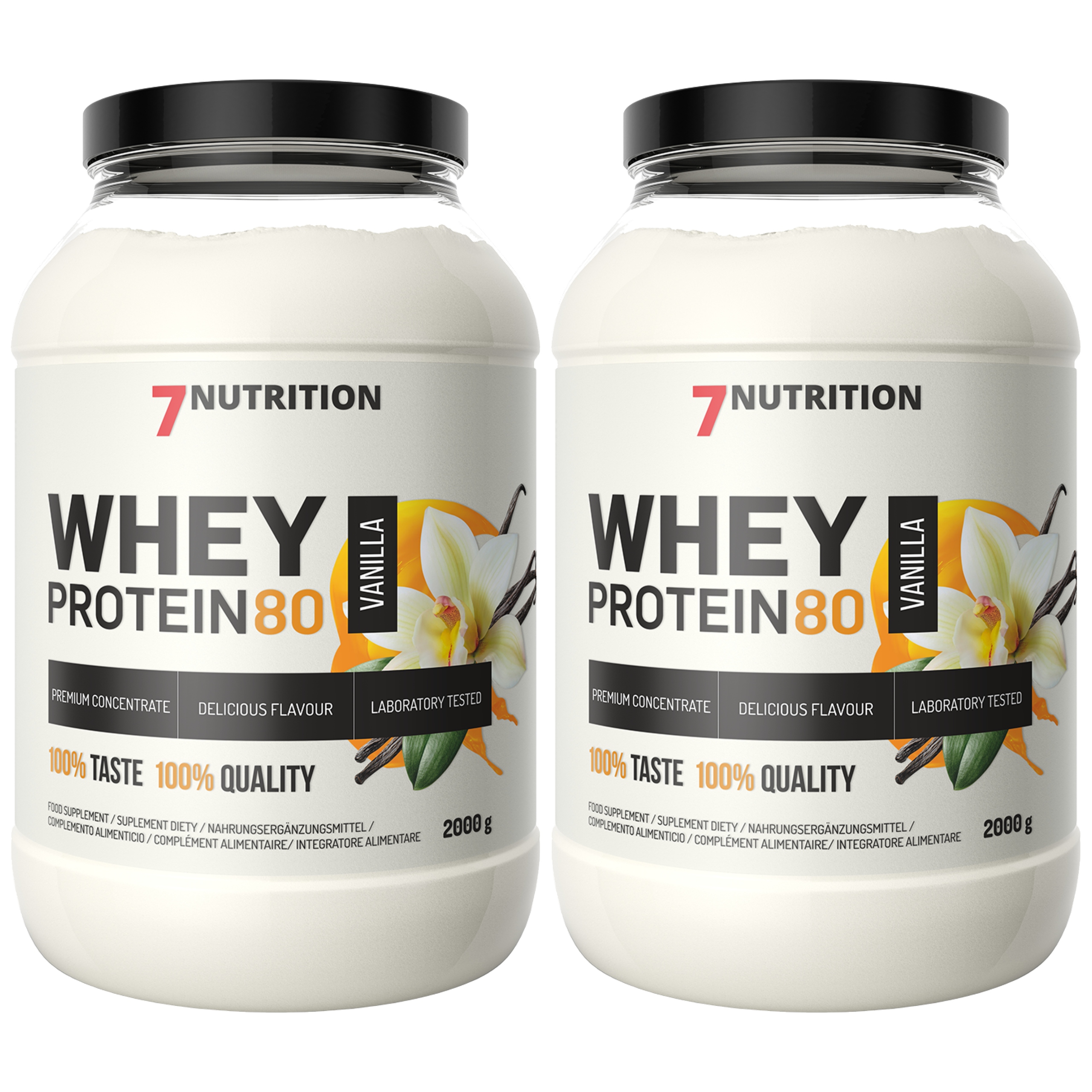 2x 7 Nutrition Whey Protein 80 2000g Syrovátkový protein Buduj Svaly