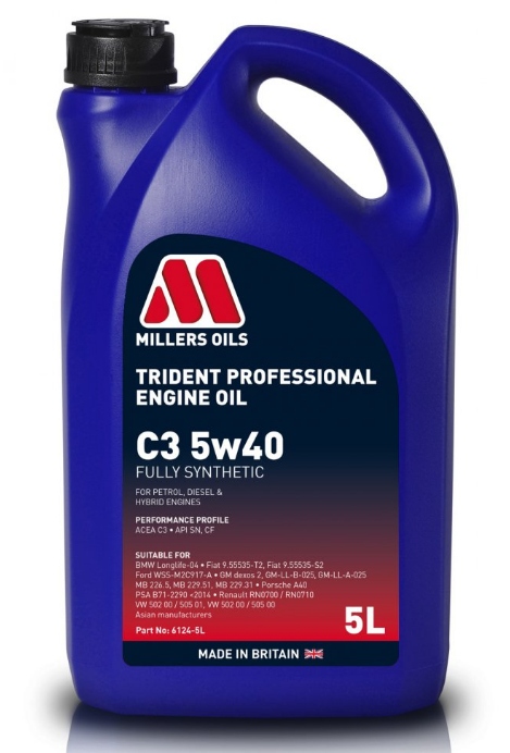 

Millers Oils Trident Professional C3 5W40 5L 6124