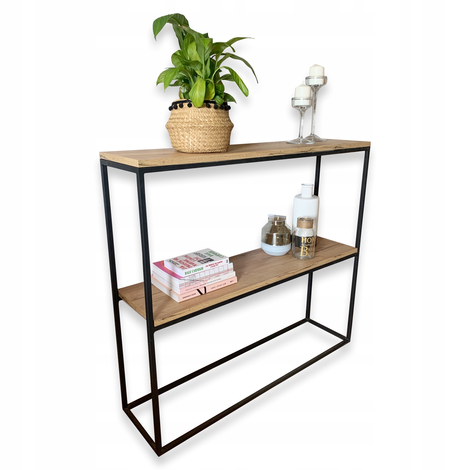 

konsolka, toaletka Industrialna Loft 100X30X80 Dąb