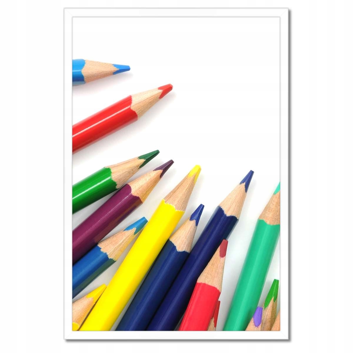 Plakáty v rámu 40x60 Barevné pastelky pro děti