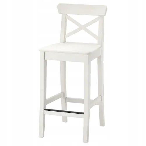 

Ikea Ingolf Stołek barowy z oparciem, biały, 63 cm
