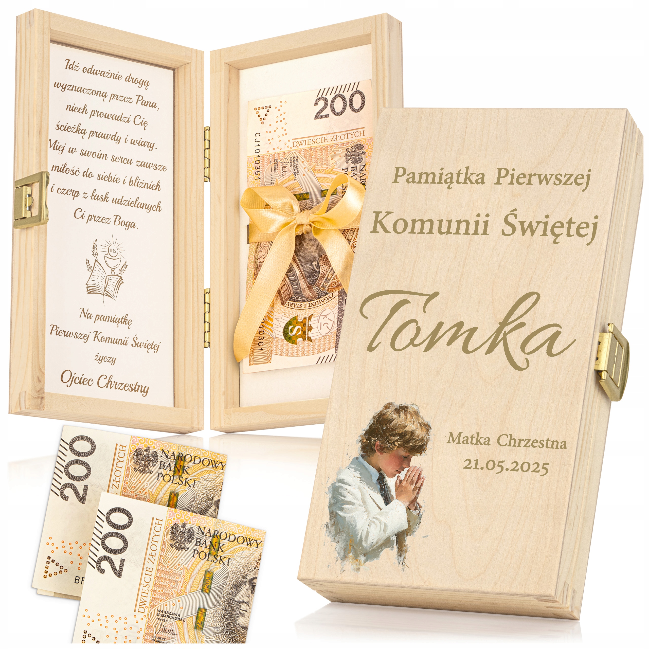 Památka Prvního Svatého Přijímání Krabička na peníze Dárek Svaté přijímání