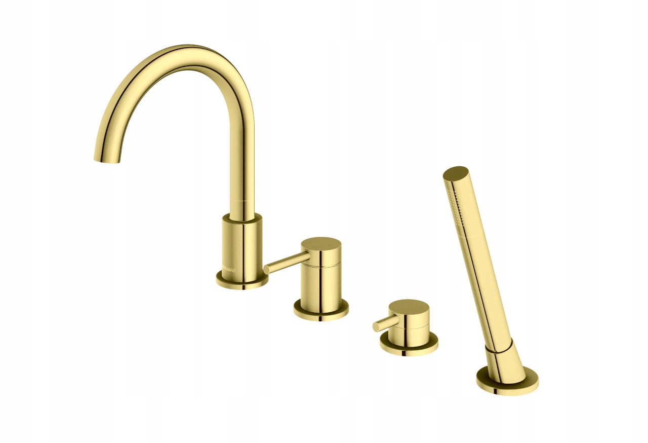 Vaňová batéria s otočným výtokom Axel Gold QB244AGD