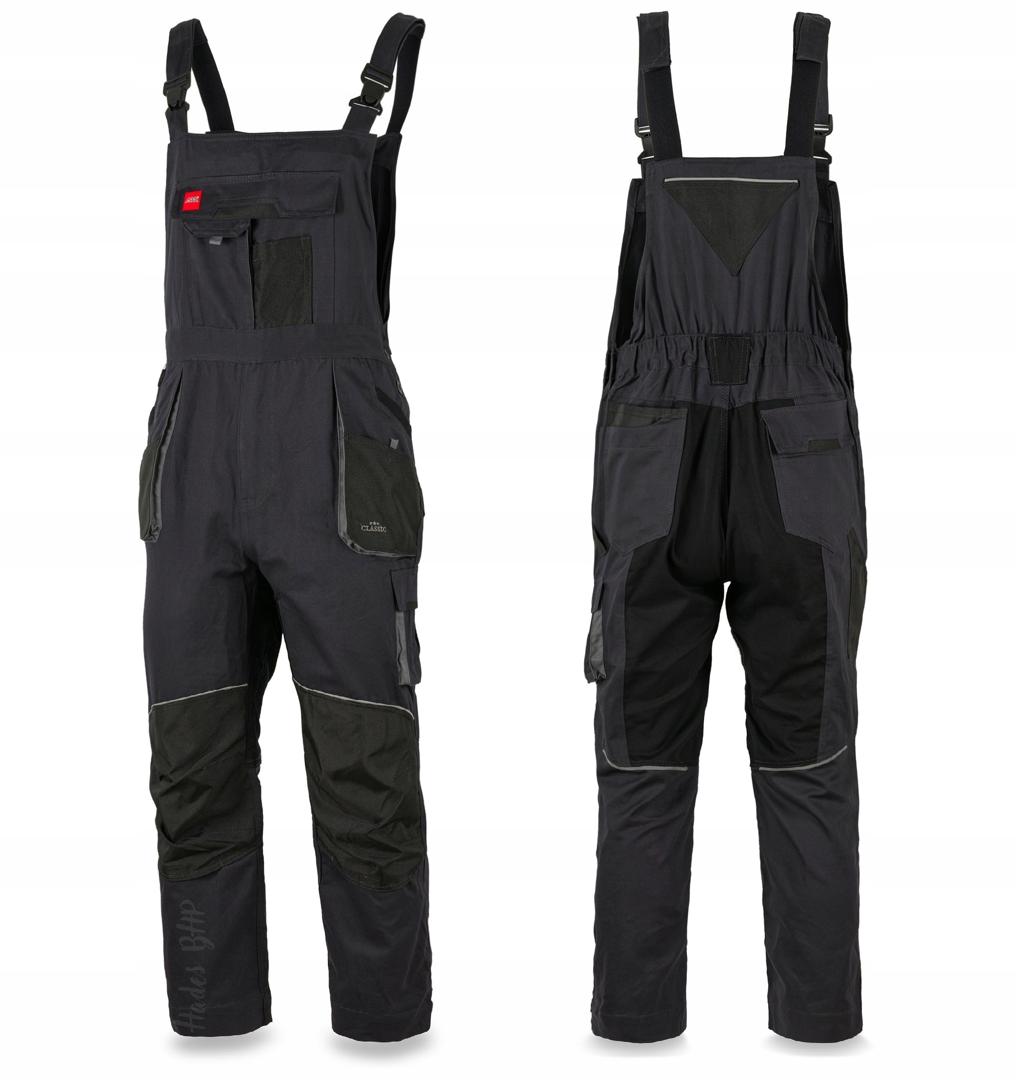 Pracovní Zahradničky kalhoty s ramenními popruhy 100% Bavlna svářečské Bozp 7XL 64