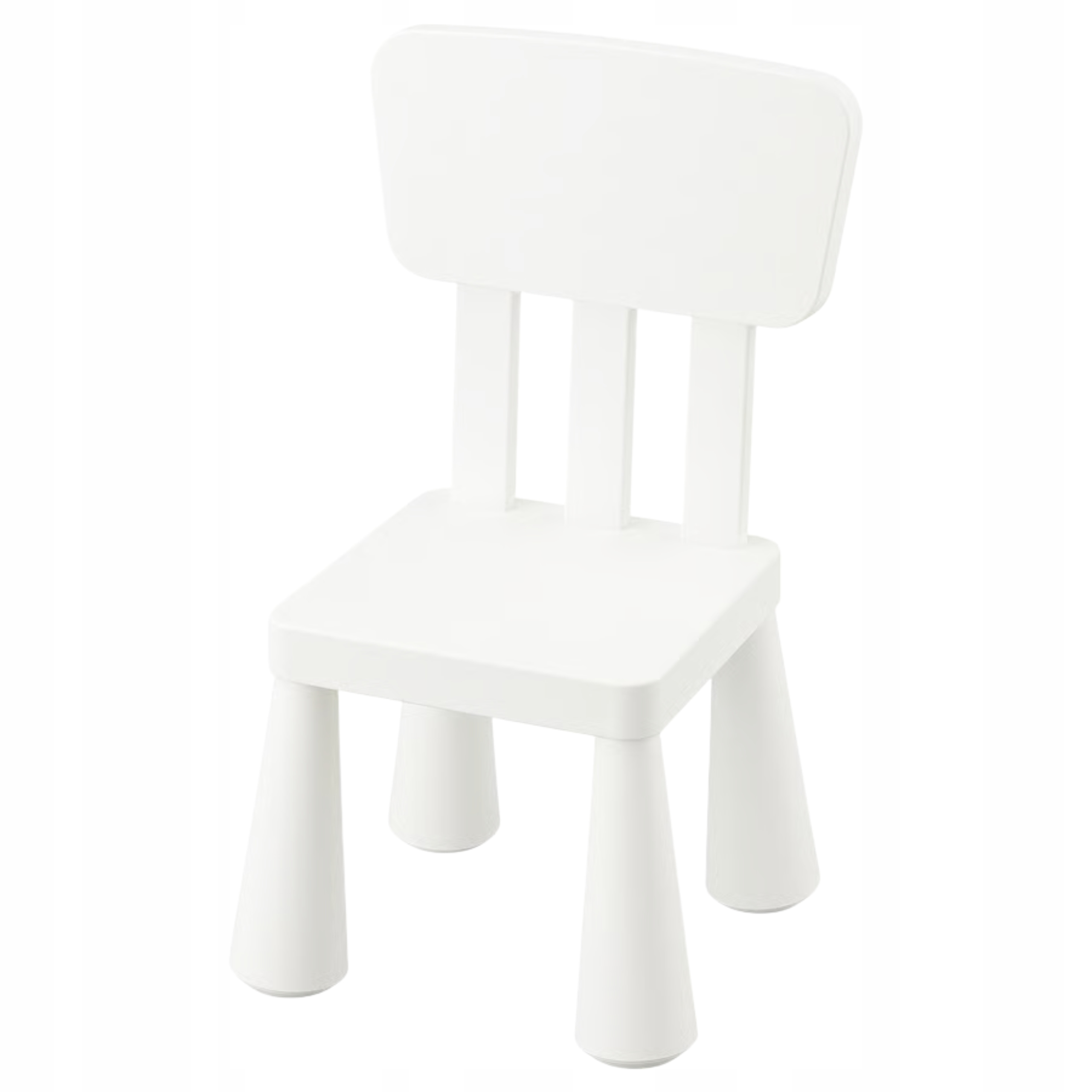IKEA MAMMUT KRZESEŁKO DZIECIĘCE BIAŁE LEKKIE DO DOMU OGRODU