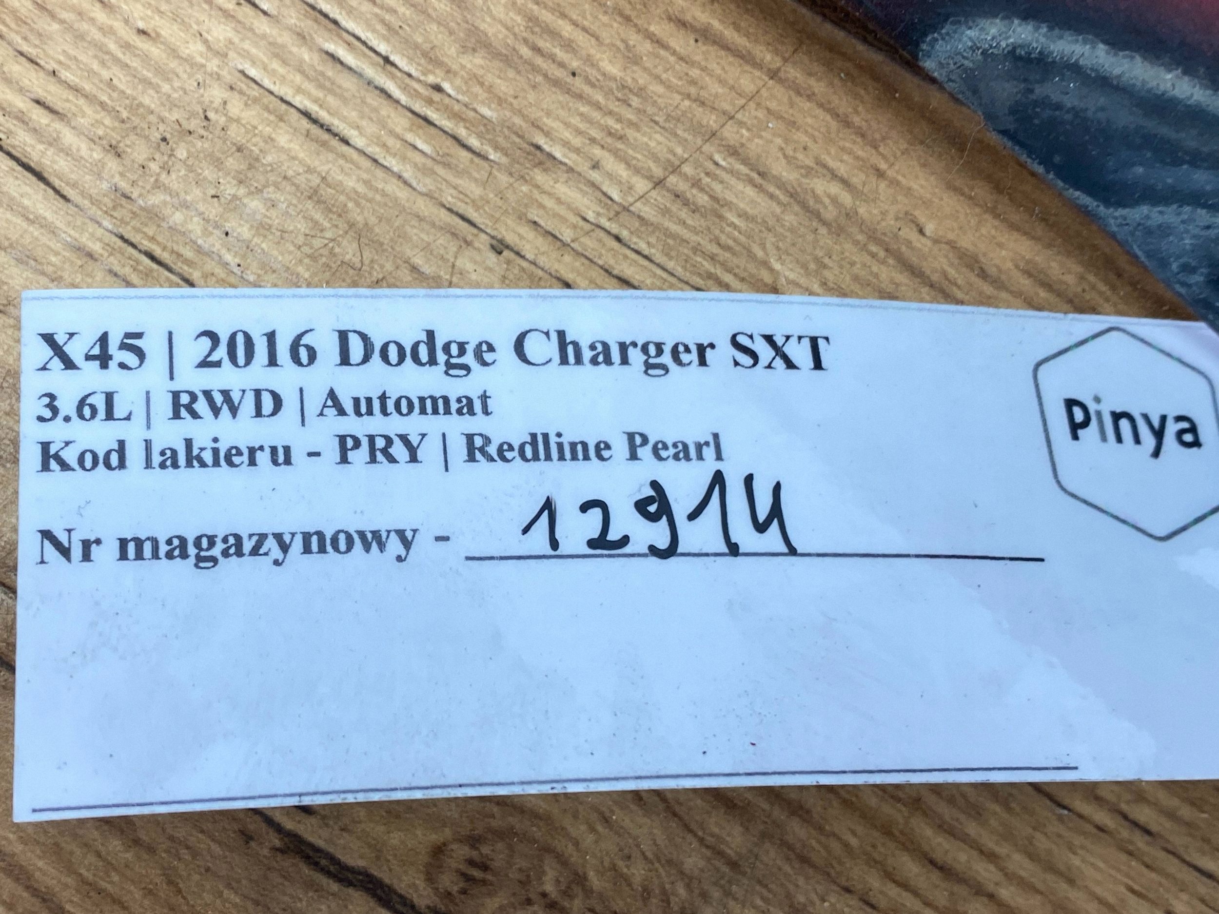 bonnet hinges left Dodge Charger 2015+
