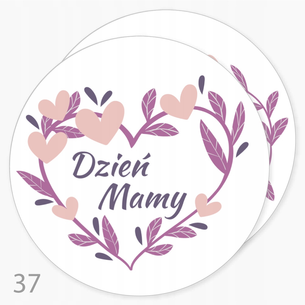 

Naklejki Dla Mamy Urodziny Dzień Mamy fi55 48szt