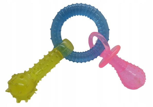 

gumowy gryzak koło smoczek kostka wielkość 22 cm