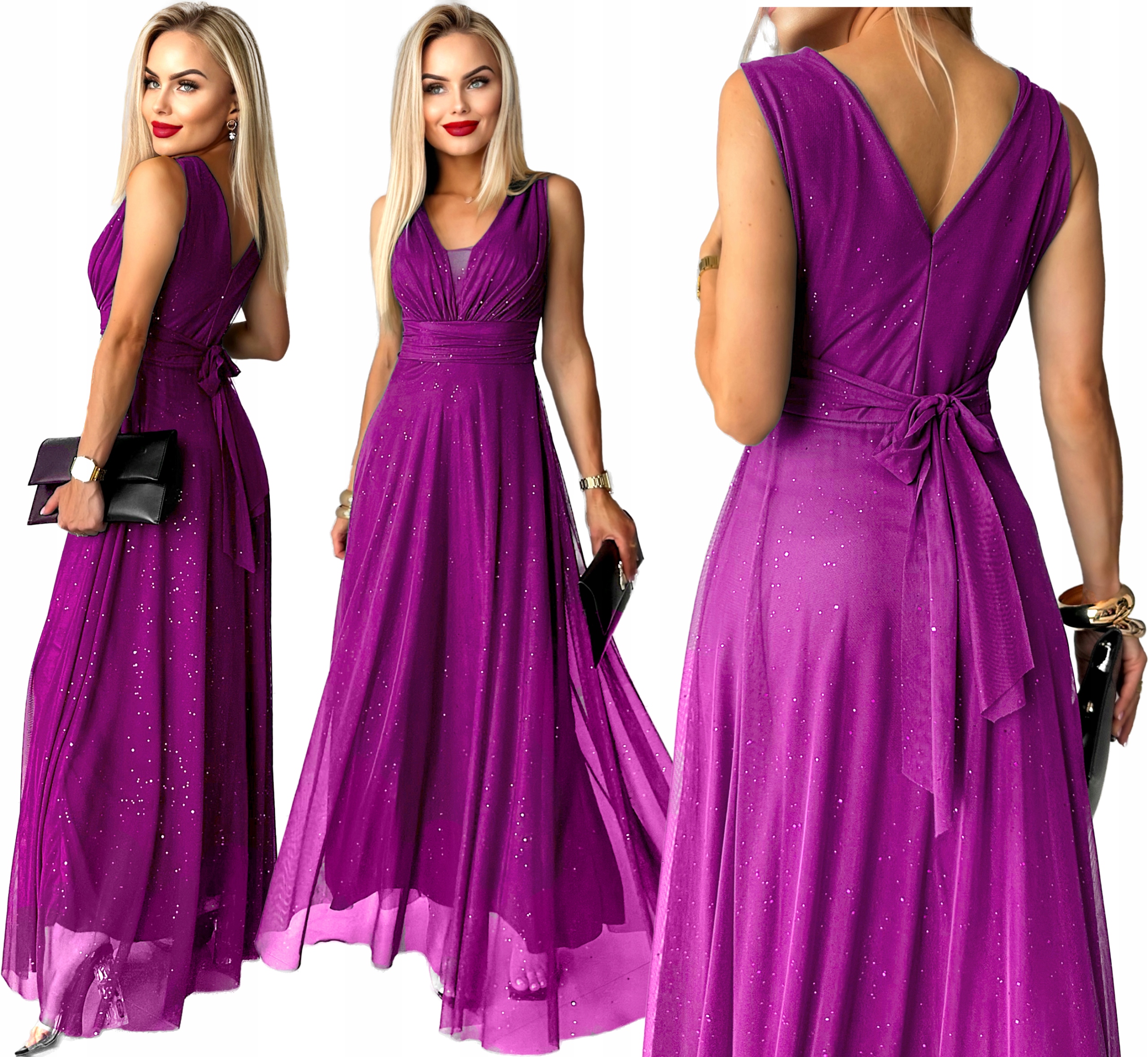 Návštěvní Šaty Dámská dlouhá prošívaná šifonová brokátová na svatební hostina Sophia