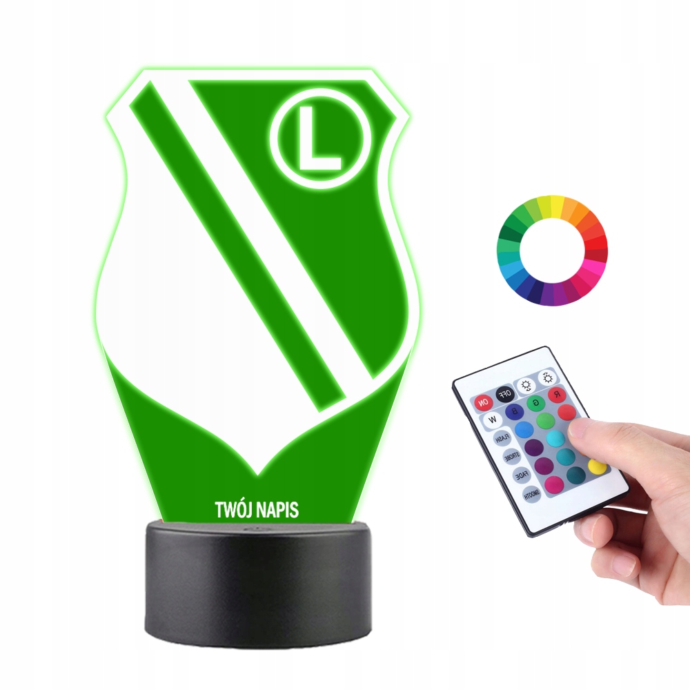 

Lampka na Biurko Statuetka 3D Legia Warszawa Piłka