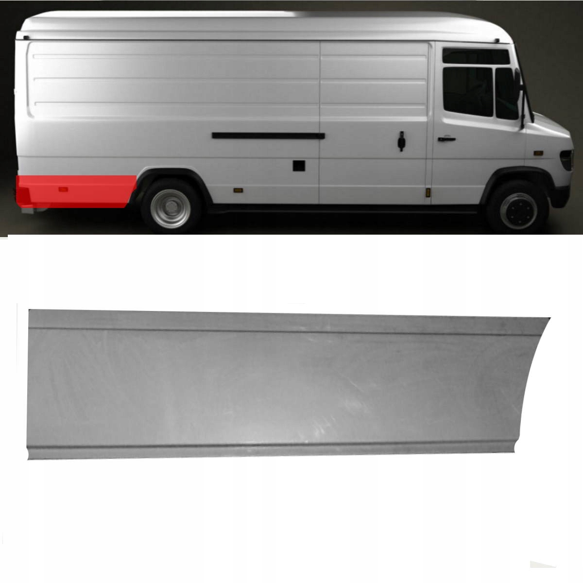 Pravá Zadní Strana Za Kolem Mercedesu Vario W670 95-