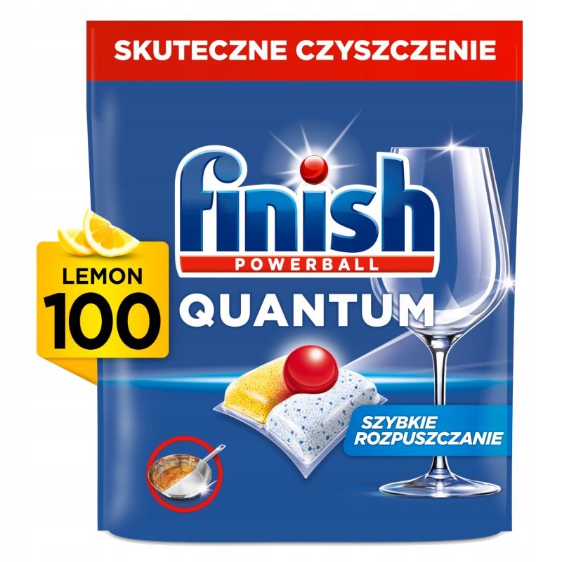 Levně Kapsle do myčky Finish Quantum citron 100 kusů