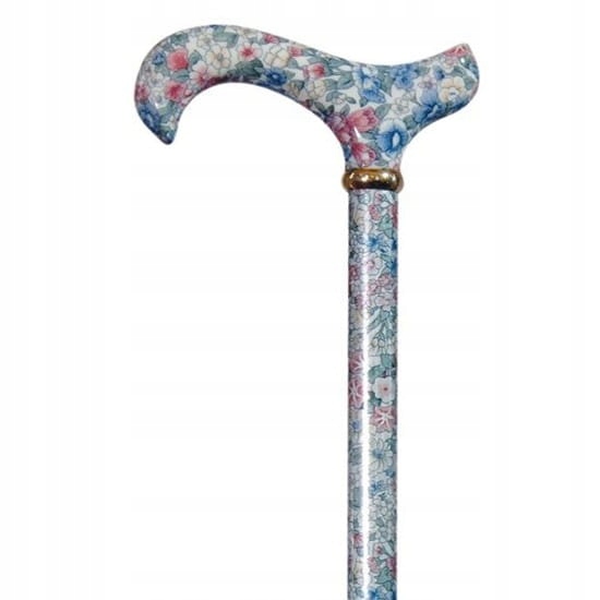 Laska tradycyjna ze wzorem uchwyt Derby kwiaty