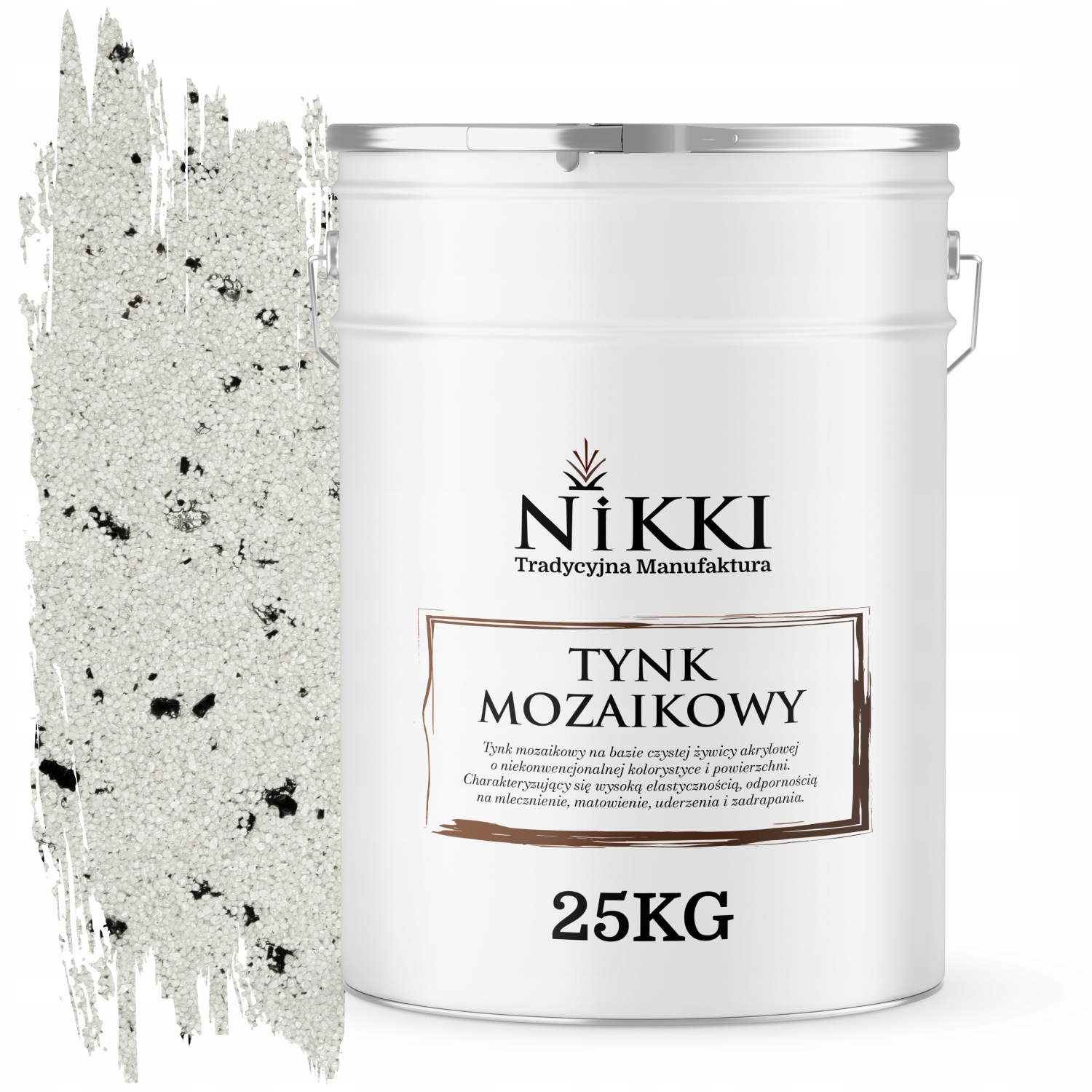 Mozaiková Omietka Živicová 25 Kg Vonkajšia Biela S Čiernou Sľudou M02