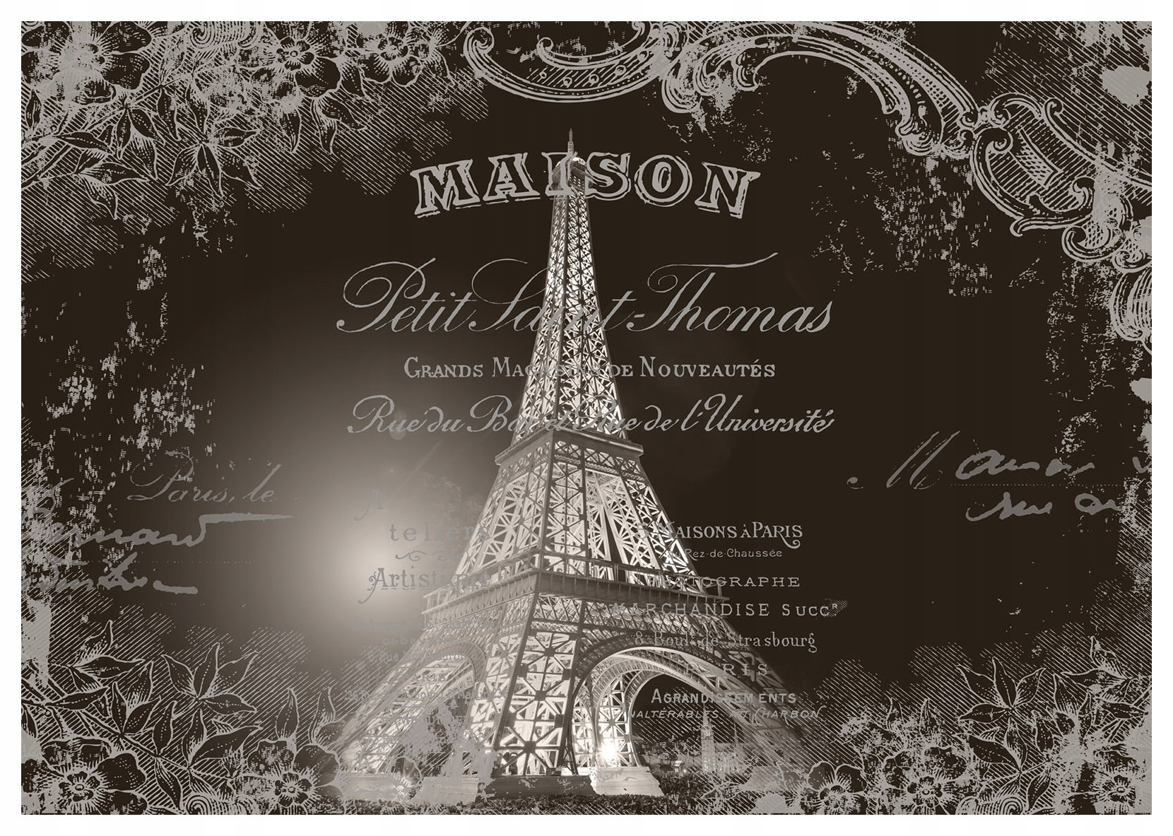 Vliesová fototapeta Eiffelova veža Paríž retro vintage dekor 416x254 lepidlo