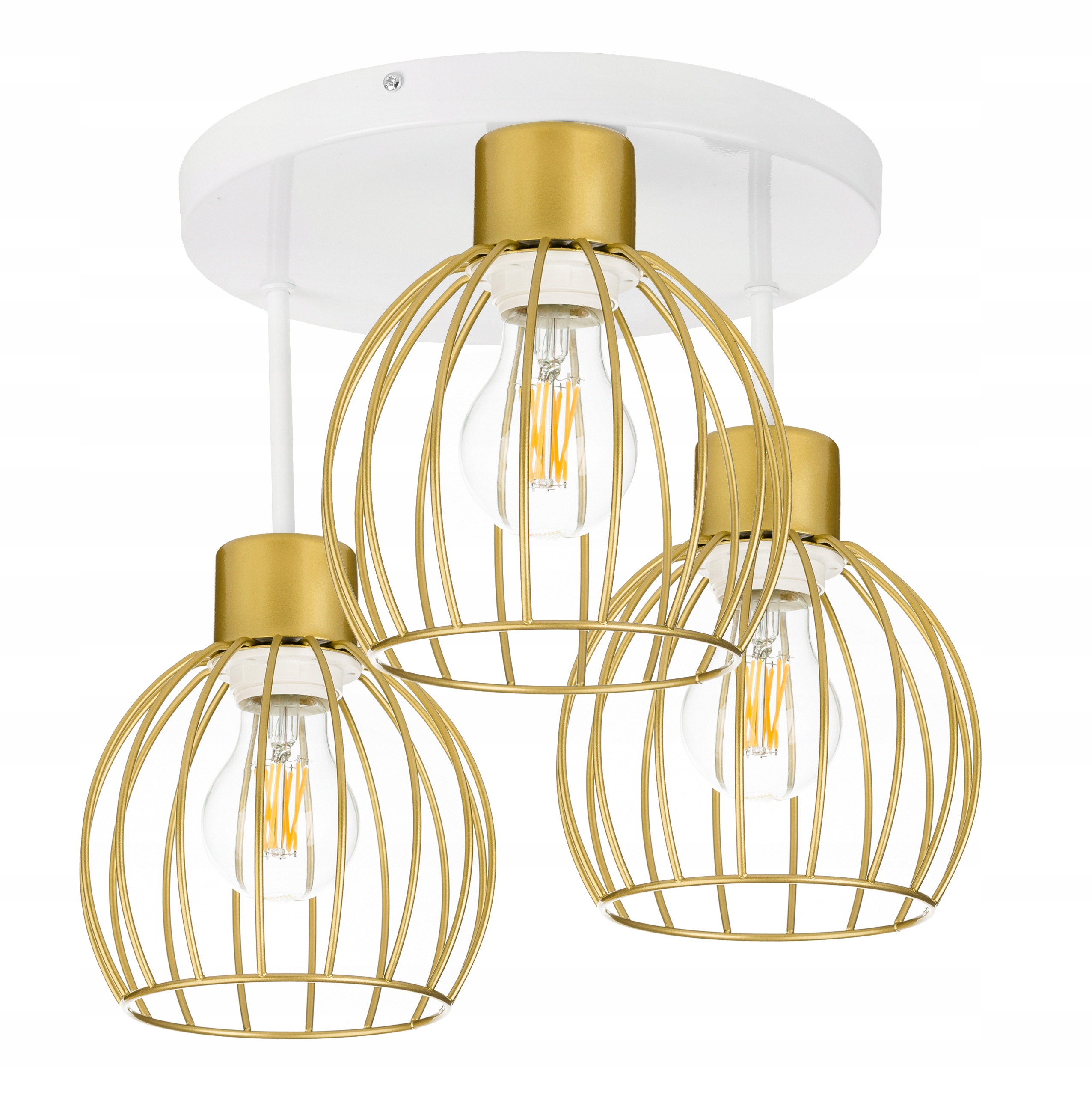 Lampa stropní svítidlo stropní lustr pevný loft zlatý 3