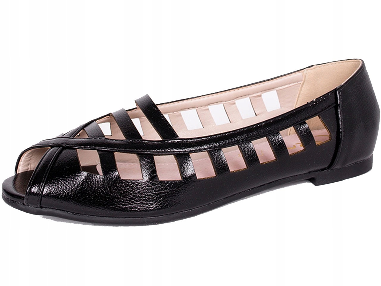 

Baleriny Buty Ażurowe Wkładka Skóra Wiosenne r 38