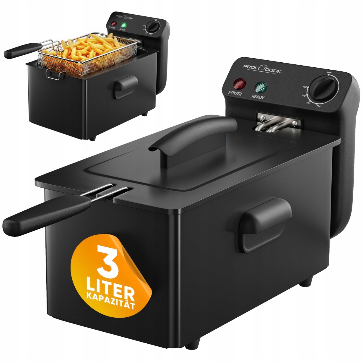 Tradiční fritéza na olej Profi Cook Fr 1325 2000 W 3 l