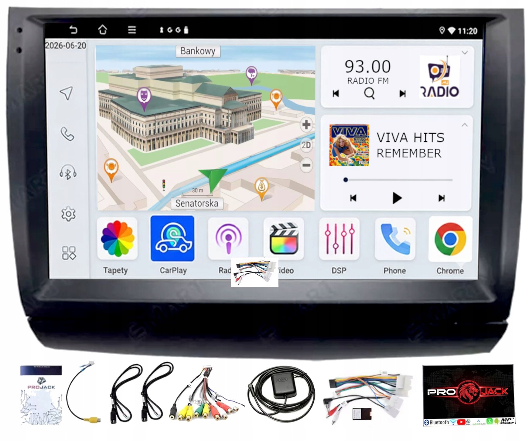 Autorádio Android Toyota Prius 2003-2009 Wifi Carplay Bt Usb 4/64GB
