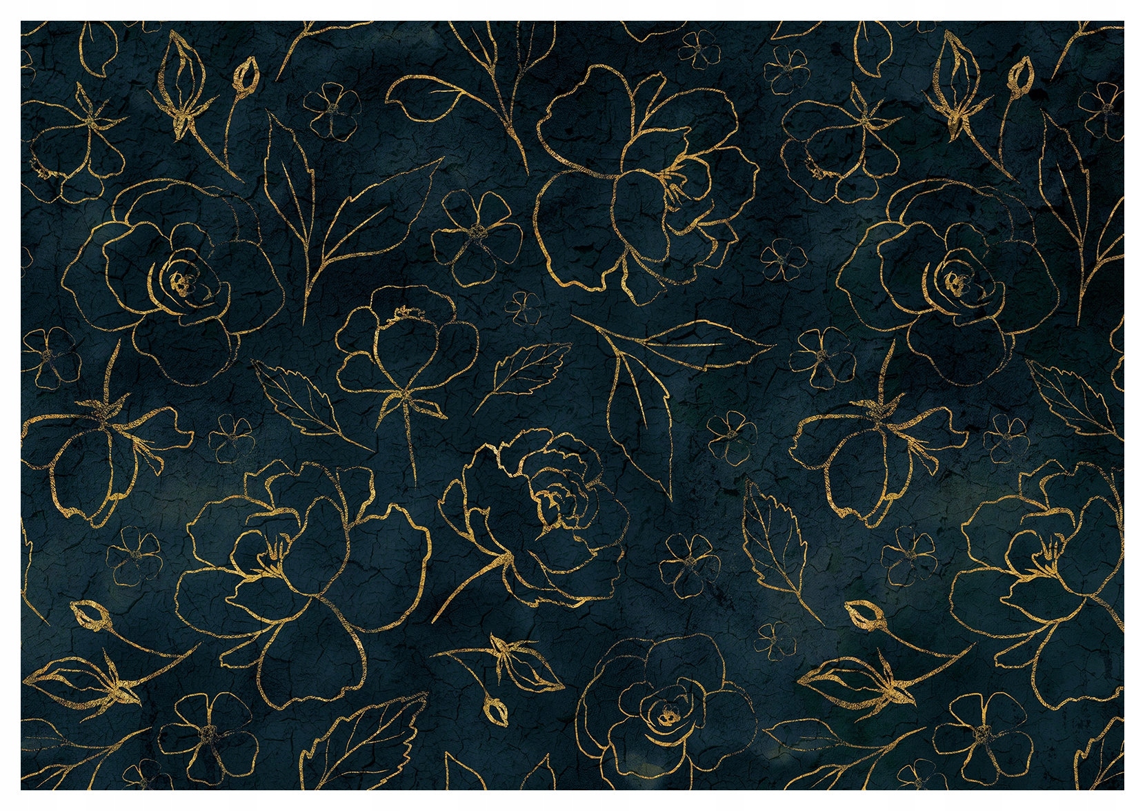 Vliesová fototapeta Zlaté růže tmavé pozadí květiny luxus 200x140 lepidlo