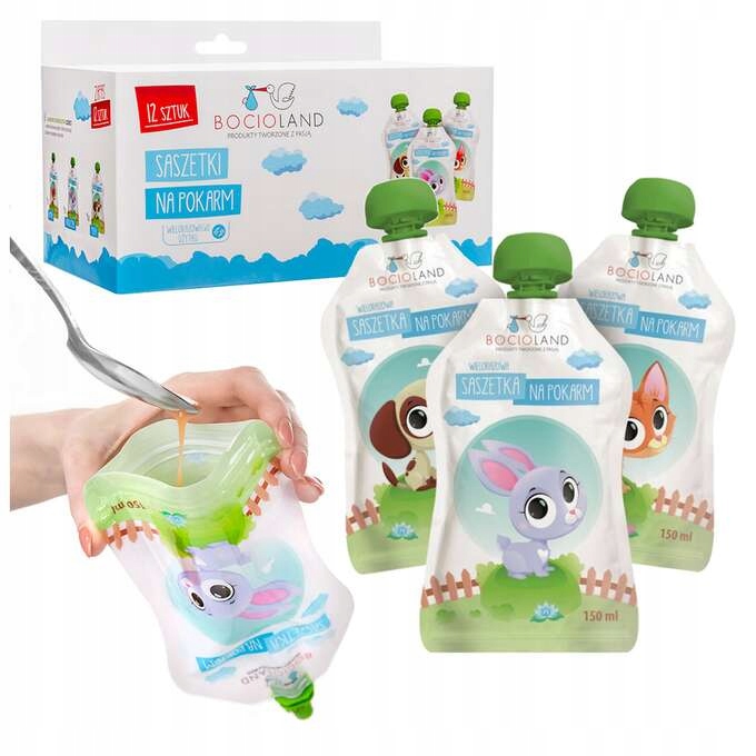 

Bocioland Saszetki tubki wielorazowe 150ml 12szt
