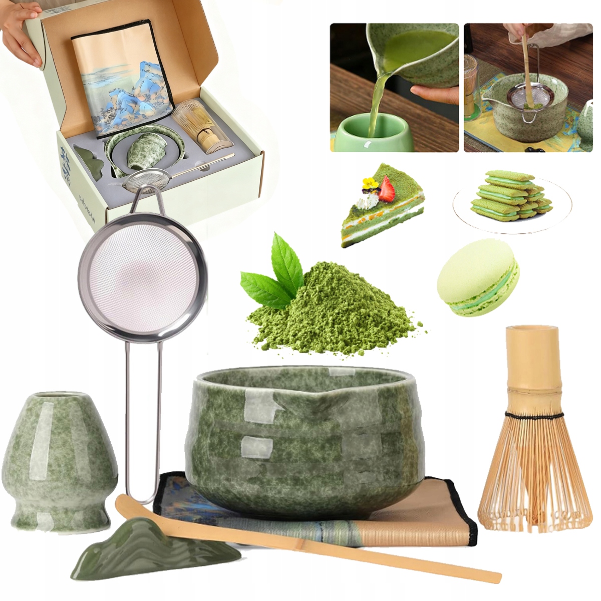 Levně Bambusový Dárková Sada Na Čaj Matchy Chashaku